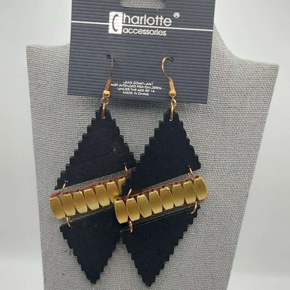 Black Geometric Earrings